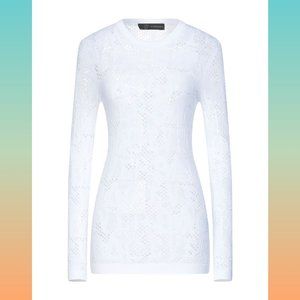 NWT Versace Knitted Logo Long Sleeve Top